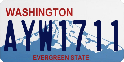 WA license plate AYW1711