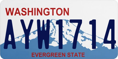 WA license plate AYW1714