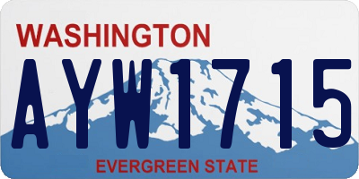 WA license plate AYW1715