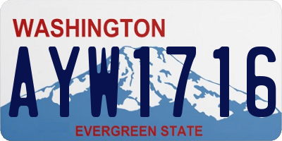 WA license plate AYW1716