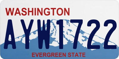 WA license plate AYW1722