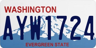 WA license plate AYW1724