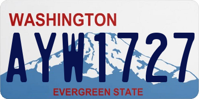 WA license plate AYW1727