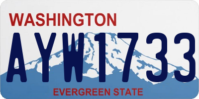 WA license plate AYW1733