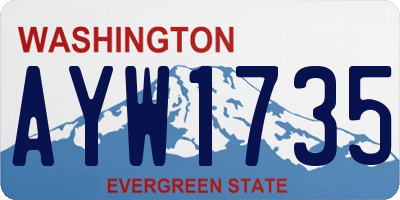 WA license plate AYW1735