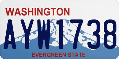 WA license plate AYW1738