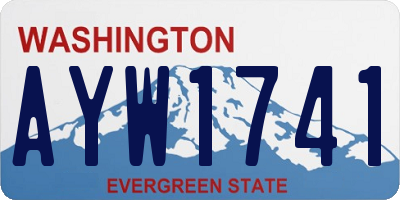 WA license plate AYW1741