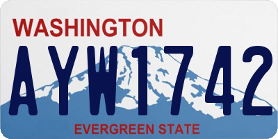 WA license plate AYW1742