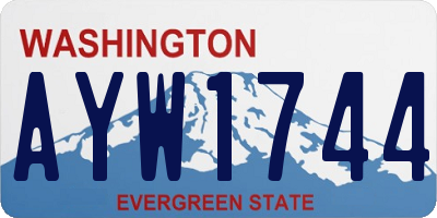 WA license plate AYW1744
