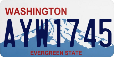 WA license plate AYW1745