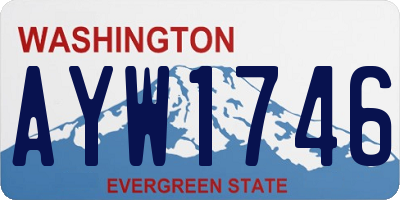 WA license plate AYW1746