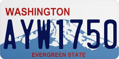 WA license plate AYW1750