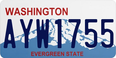 WA license plate AYW1755