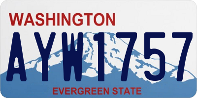 WA license plate AYW1757