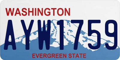 WA license plate AYW1759