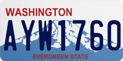 WA license plate AYW1760