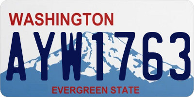 WA license plate AYW1763