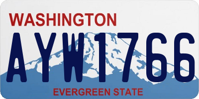 WA license plate AYW1766