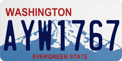 WA license plate AYW1767