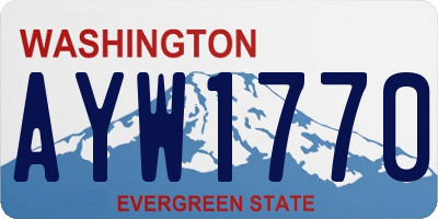 WA license plate AYW1770