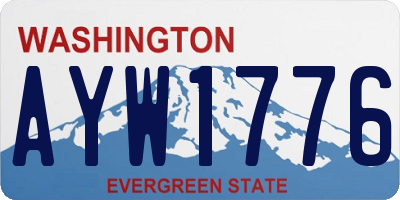 WA license plate AYW1776