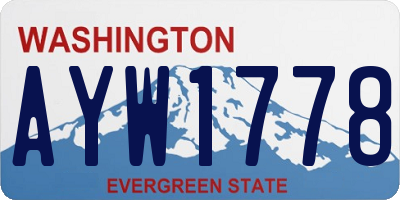 WA license plate AYW1778