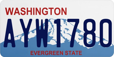 WA license plate AYW1780