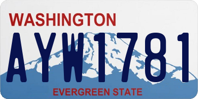 WA license plate AYW1781