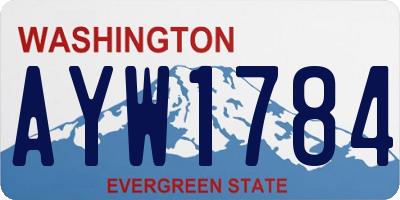 WA license plate AYW1784