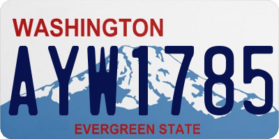 WA license plate AYW1785