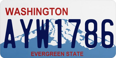 WA license plate AYW1786