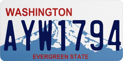 WA license plate AYW1794
