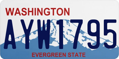 WA license plate AYW1795