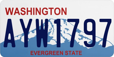 WA license plate AYW1797