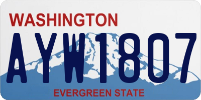 WA license plate AYW1807