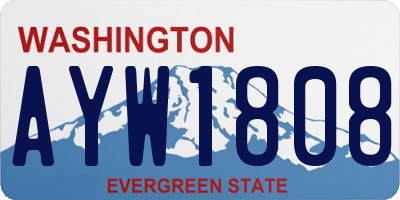 WA license plate AYW1808