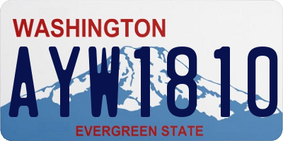 WA license plate AYW1810