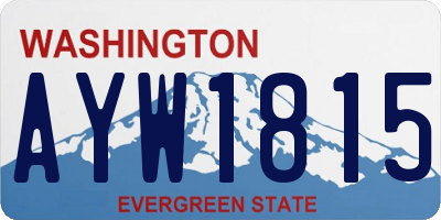 WA license plate AYW1815