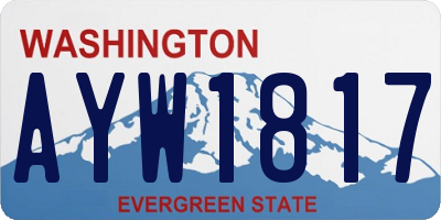 WA license plate AYW1817
