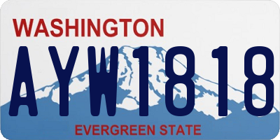 WA license plate AYW1818