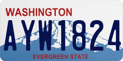 WA license plate AYW1824