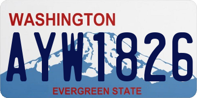 WA license plate AYW1826