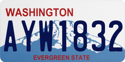 WA license plate AYW1832