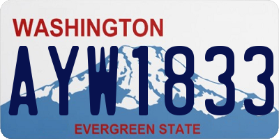 WA license plate AYW1833