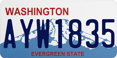 WA license plate AYW1835