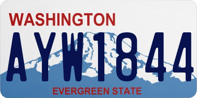 WA license plate AYW1844