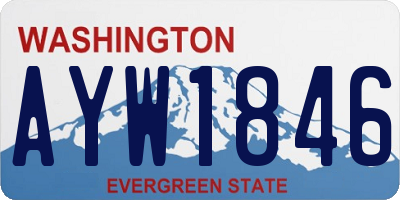 WA license plate AYW1846