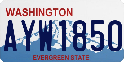 WA license plate AYW1850
