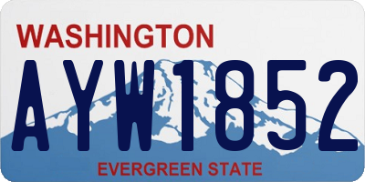 WA license plate AYW1852