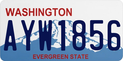 WA license plate AYW1856